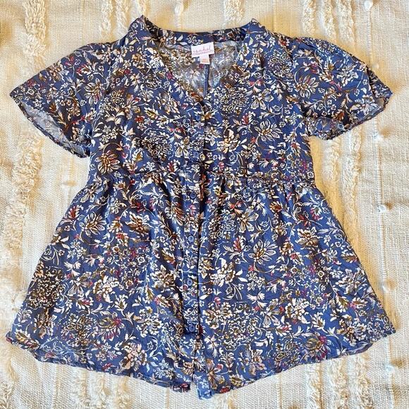 Ingrid and Isabel maternity blue floral print size xsmall - Picture 1 of 8